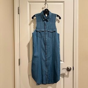 Forever 21 Blue Denim Shirt Dress